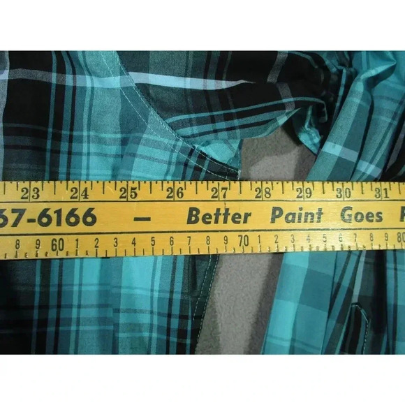 High Noon Shirt Mens 2XL Green Plaid Western Pearl Snap Cowboy Western Rodeo - Picture 5 of 6